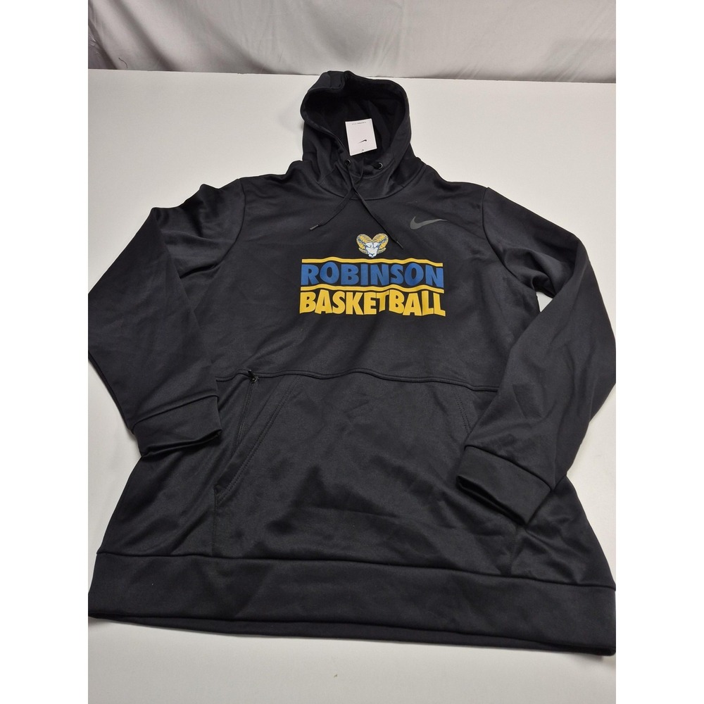 Nike Therma-FIT Hoodie Mens XL Gray Robinson Basketball Pullover CU6214-010